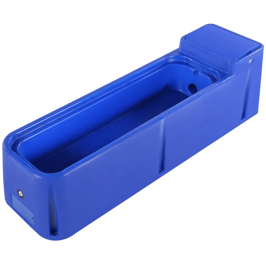 

Terrui 2.25m LLDPE Plastic Livestock Water Trough Durable Easy Clean Animal Drinking Bowl for Cattle Sheep Horse