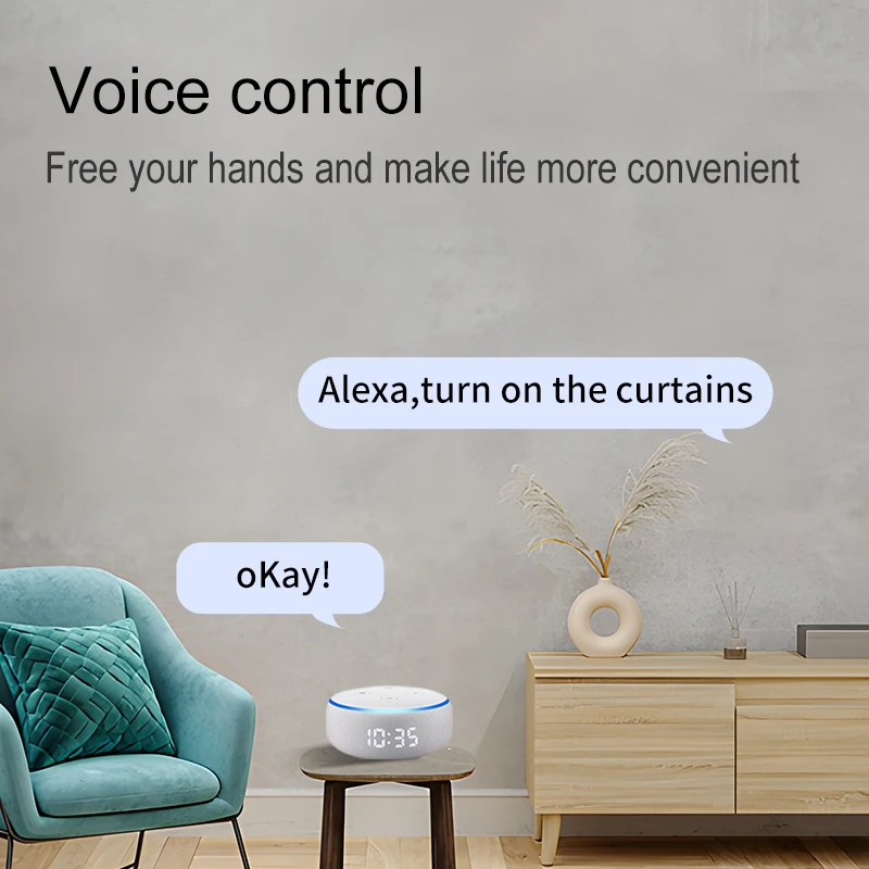 KEMEK Tuya Smart Wifi Blinds Motor Automatic Electric Roller Shade Controller App Control يعمل مع Alexa Google Assistant