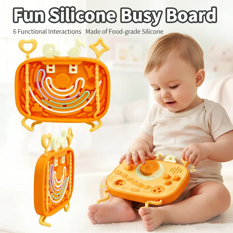 

Double-sided silicone sensory activity board, busy board, children's exercise, intelligence entertainment toy