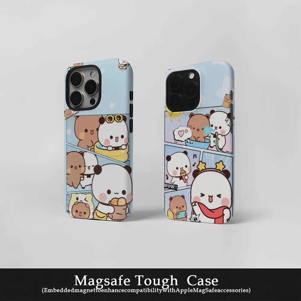 

Bubu Dudu Phone Case Film Korean INS for iPhone 16 15 14 13 12 11 Pro Max Plus Luxury Magnetic Double-layer Cover