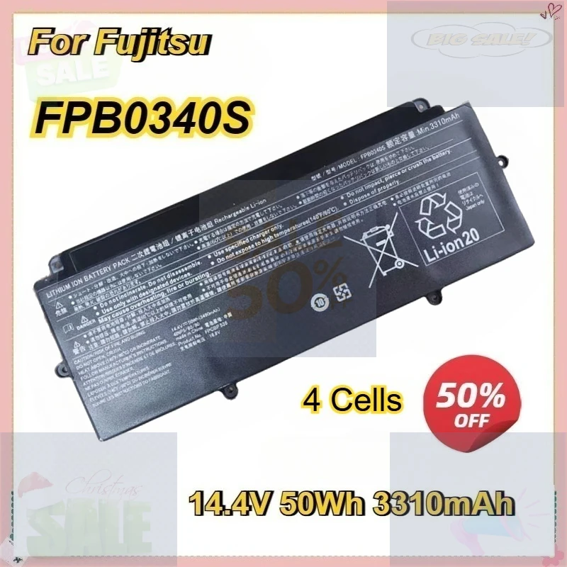 

Аккумулятор для ноутбука FPB0340S FPCBP536 для Fujitsu LifeBook U937 U938 U939 U939X CP737634-01 14.4V 50Wh 3310mAh 4 элемента