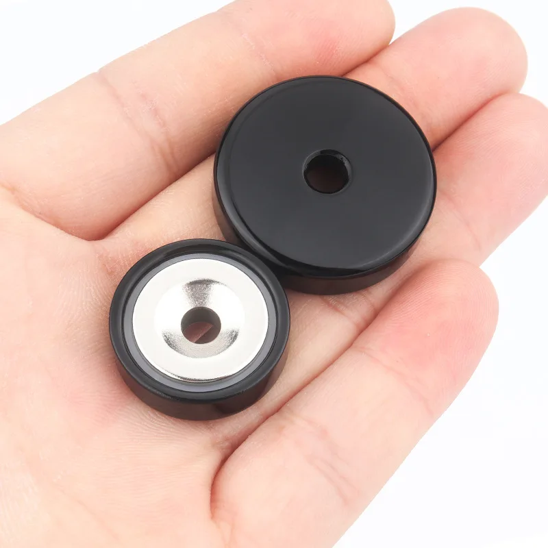 Black Neodymium Magnet Countersunk Round Super Powerful Strong Permanent Magnetic Imanes Disc Rare Earth Fridge Magnets for DIY