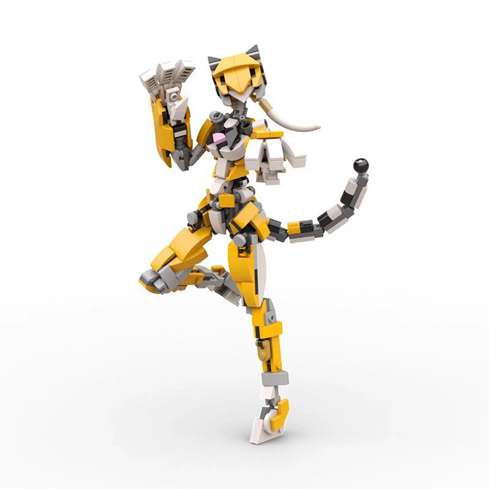 

MOC Mecha Girl Tiger Girl Mobile Suit Robot Small Particle Building Blocks DIY Collection Gift Set