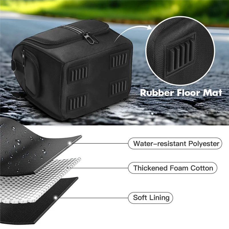 B27B Portable Power Station Carrying Case For Anker 521 For AR-02 Waterproof Travel Bag With Anti-Drop Protection And Shoulder S