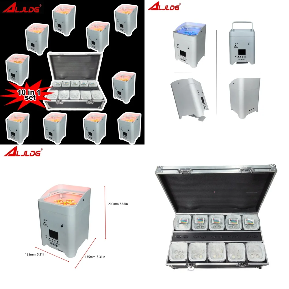

Аккумуляторный PAR-светильник для сценического освещения, перезаряжаемый светодиодный прожектор в 10-дюймовом кейсе для DJ-вечеринок