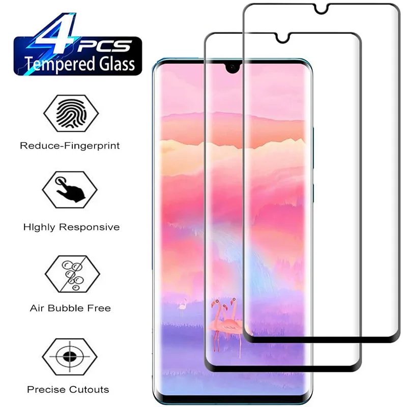 2/4Pcs Tempered Glass For Huawei P30 Pro P40 Pro P50 Pro P60 Pro Screen Protector Glass