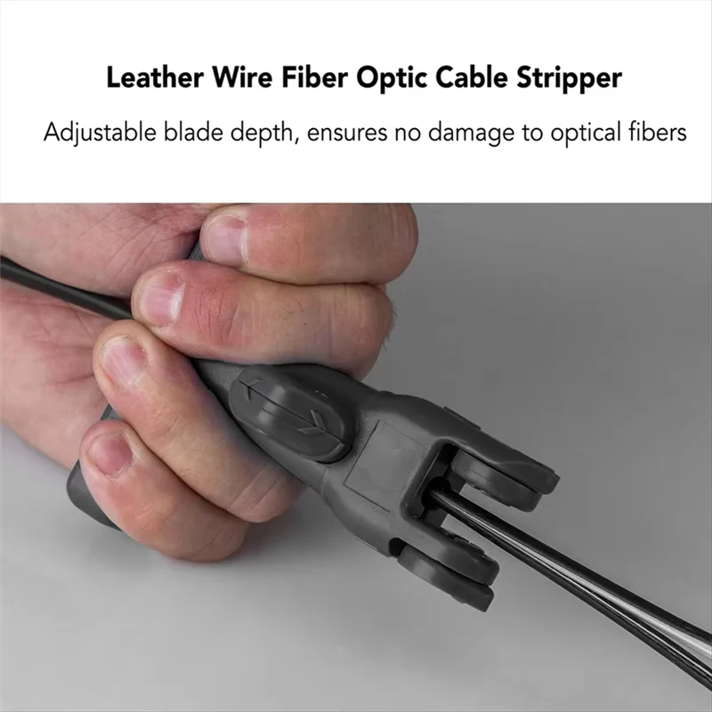 

AB66-Fiber Optic Drop Cable Slitter Stripping Tool New Fiber Optic Cable Stripper Adjustable Blade Depth Multi Functional For FT