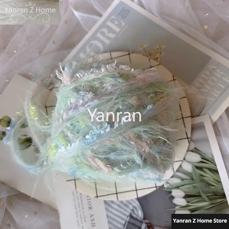 

50g Light Colored Wool Yarn Small Fresh Handmade Crochet Bag DIY Hair Loop Scarf Dream Fantasy Crochet Yarn Wedding Decoration