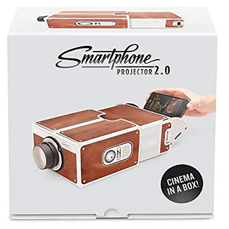 Bioscoopprojector, Draagbare Kartonnen Smartphoneprojector Voor Familie/Feest/Verjaardag Etc.Home Theater Audioprojector