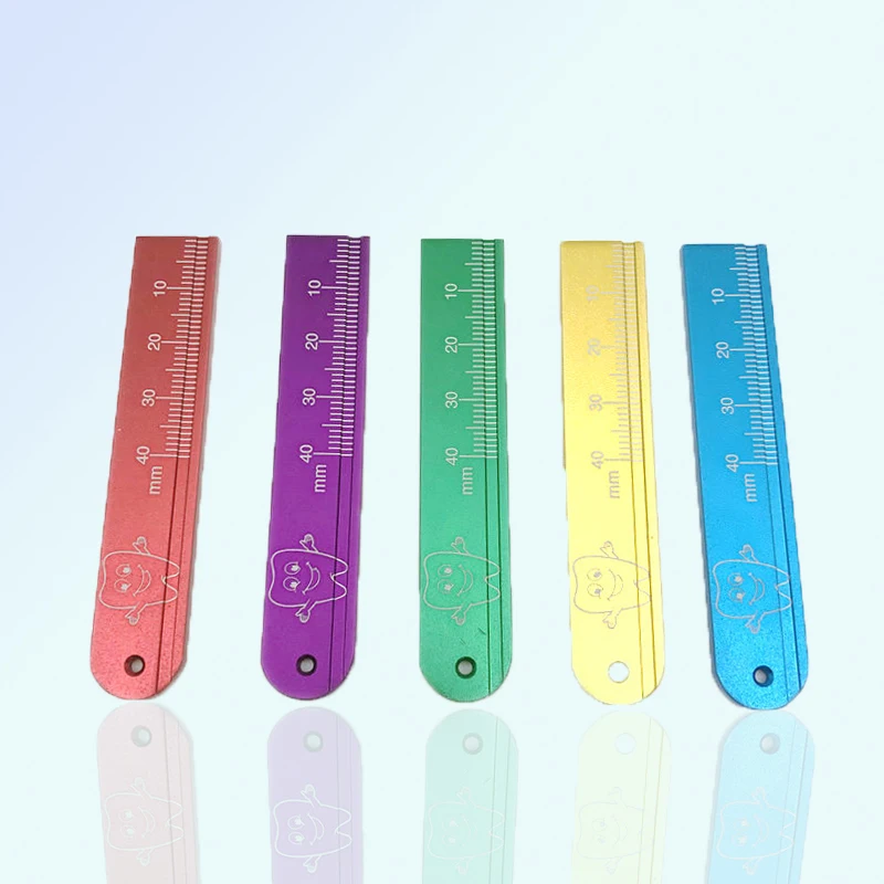 1pcs Dental Span Measure Scale Endo Rulers Aluminium  Endodontic Finger Rulers high temperature Dentist Tools Materials