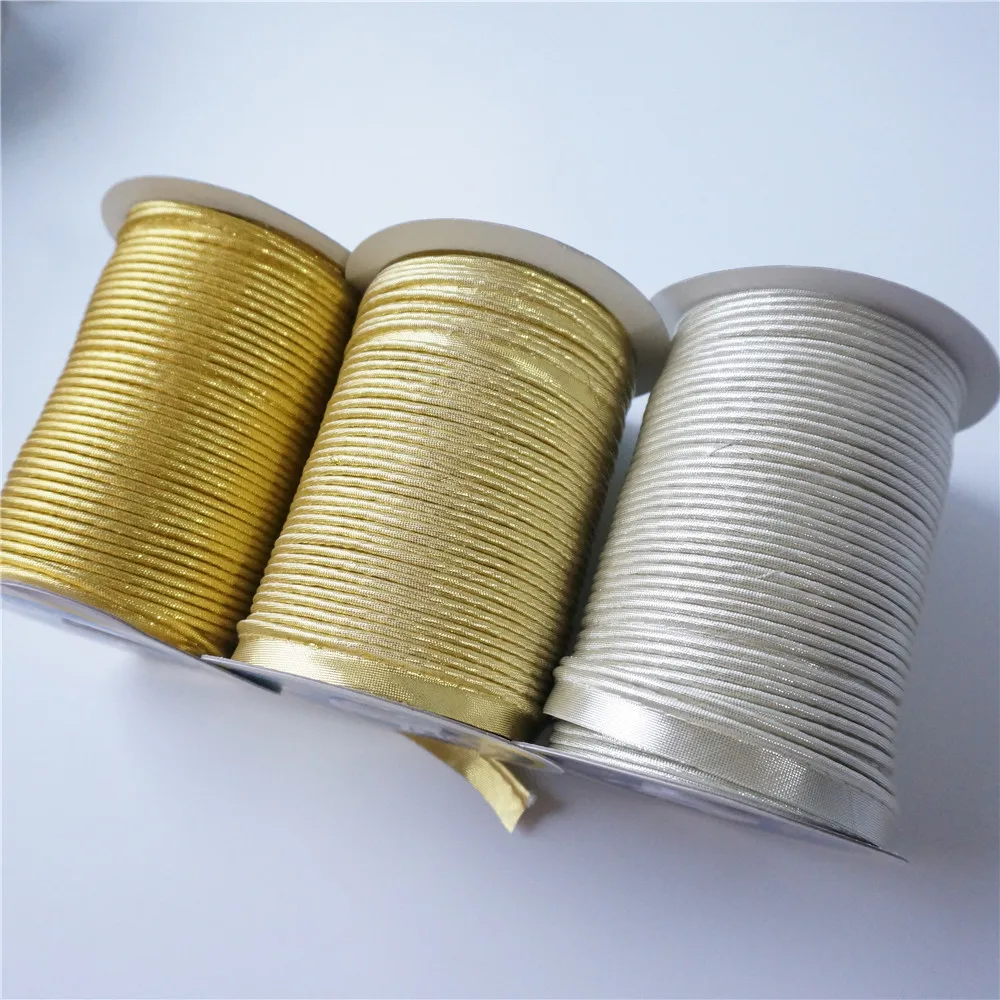 12mm 20Yds 2-64Colors Metallic Bias Piping Cord Handmade For DIY Garment Sewing Trimming cord high quality and 100% cotton rope