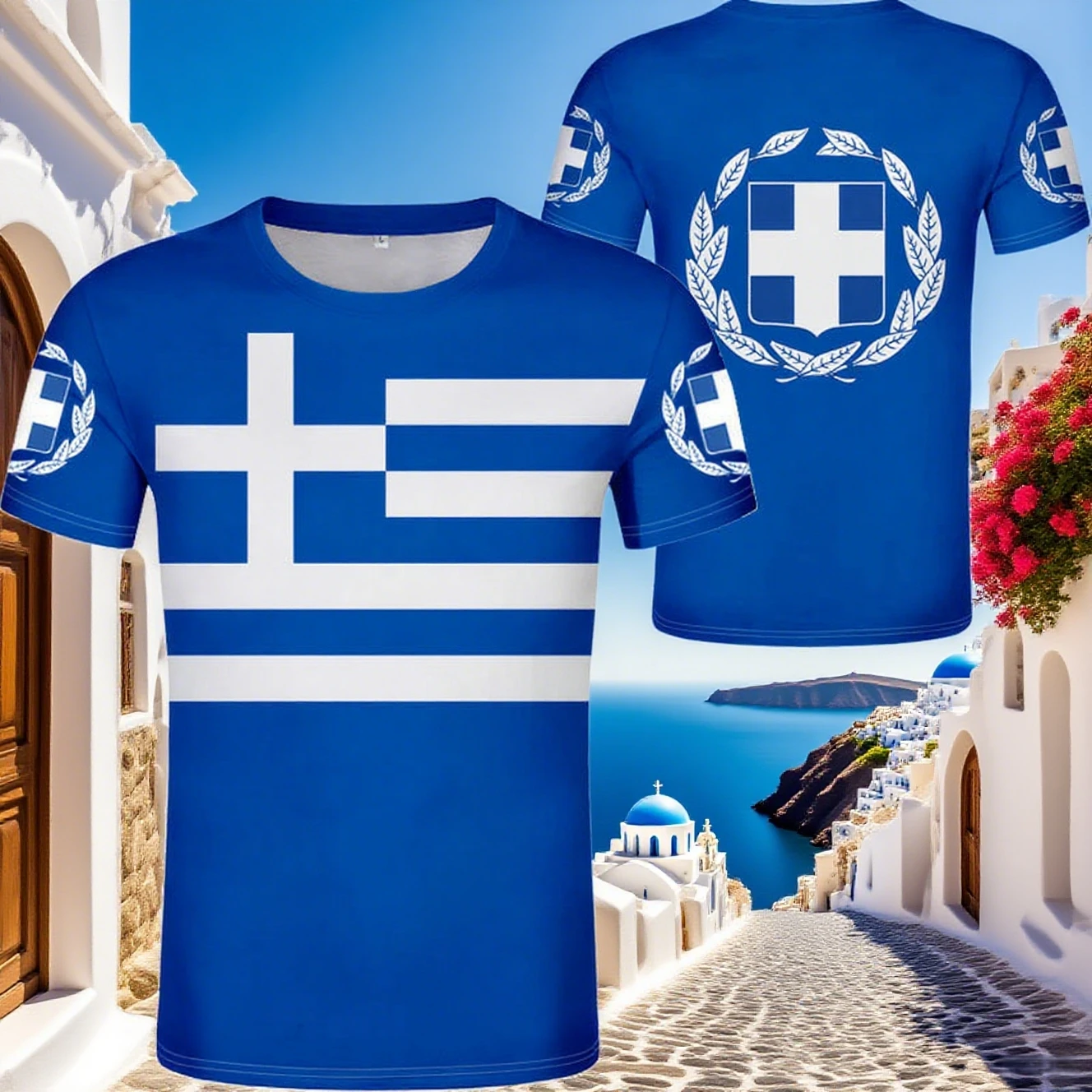 

Новая мужская футболка для комплексных тренировок с модным греческим принтом, круглым вырезом, удобная, свободного кроя, для футбола и спорта