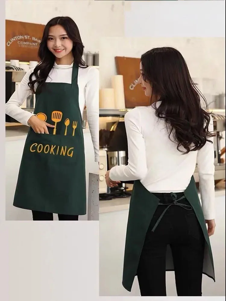 New waterproof and oil resistant hand wiping apron Kitchen cooking, household work, oil proof waist wrap