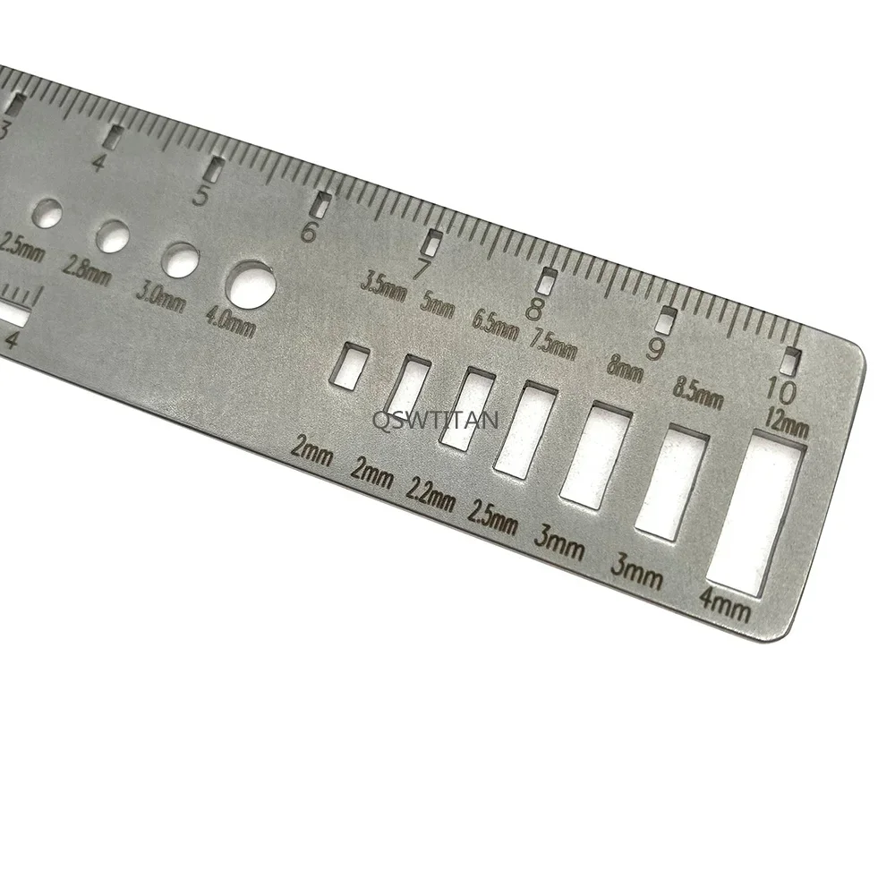 1pc Orthopedic Measuring Ruler for Kirschner Wire Drill Screw Plate Measuring Diameter Tool