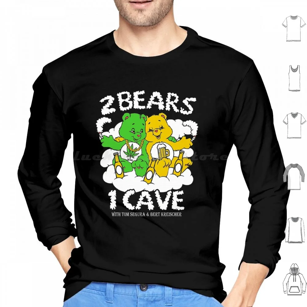 Joe Rogan Two Bear Hoodie cotton Long Sleeve 2 Bears 1 Cave Tom Segura Bert Kreischer Podcast Ymh Joe Rogan Your Moms House