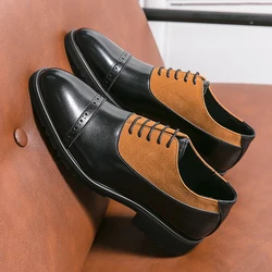 Men Lace Up Two Tone Oxford Shoes, Work Office Dress Shoes