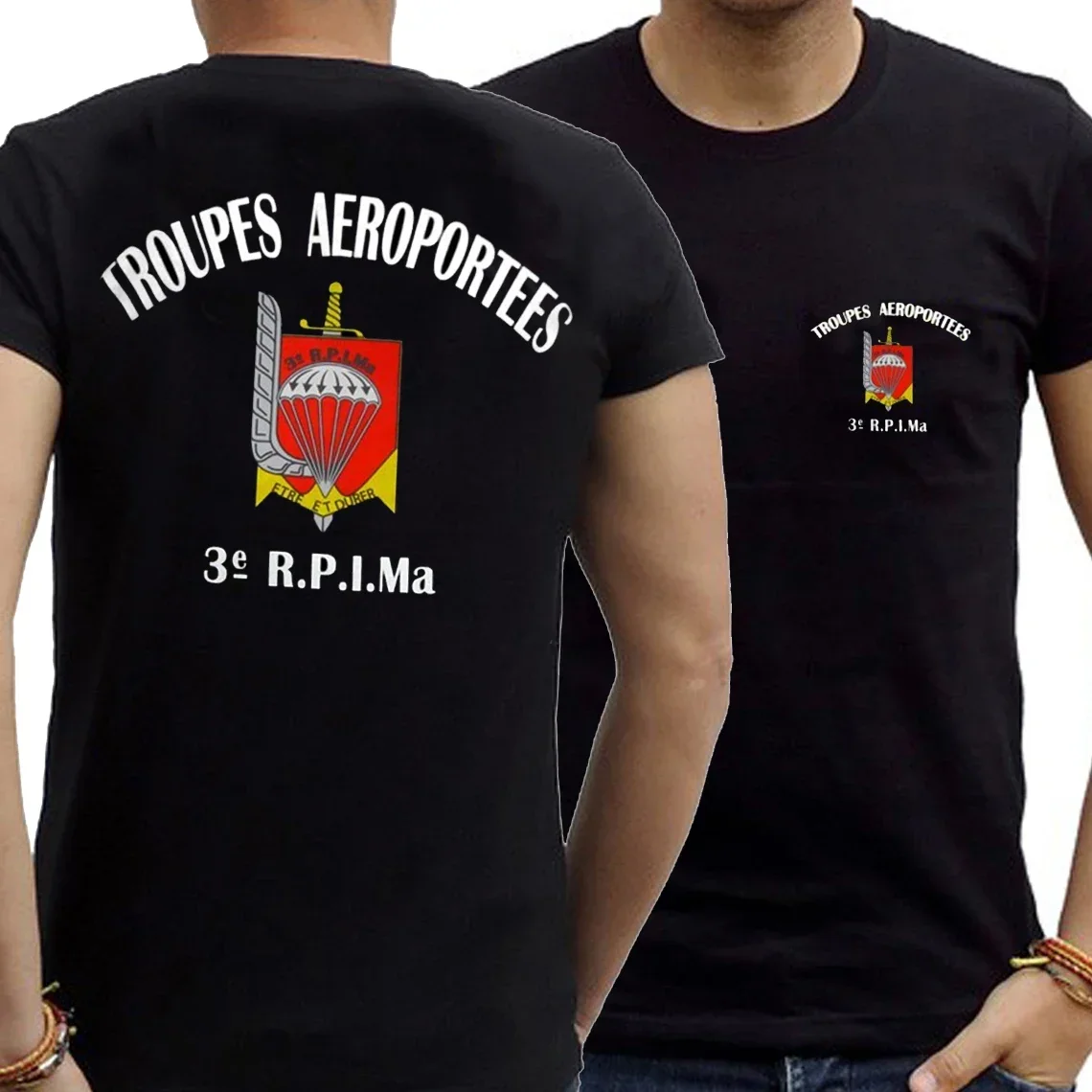 French Army 3rd Marine Infantry Parachute Regiment Airborne T-Shirt  100% Cotton Short Sleeve O-Neck Summer Casual Mens T-shirt