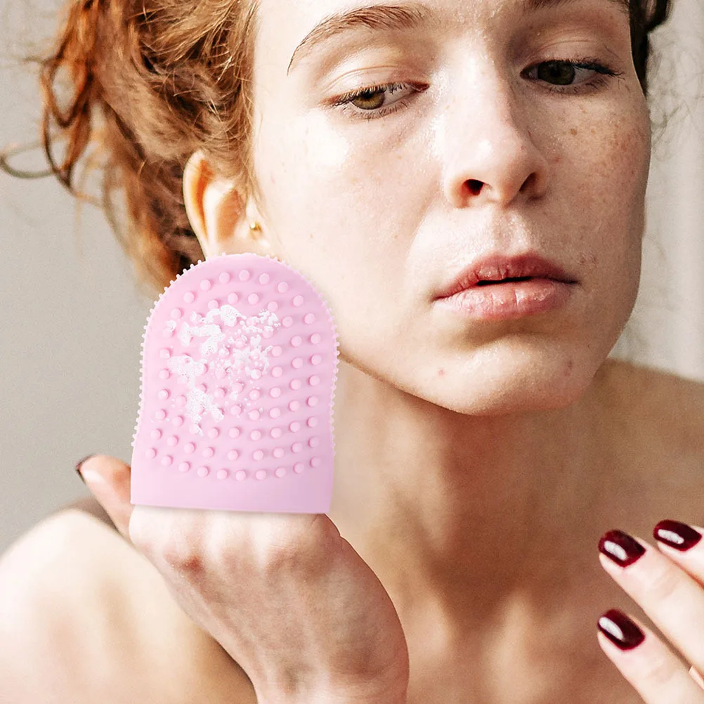 2 uds cepillo de lavado de cara de silicona herramienta exfoliante Manual para mujeres cuidado diario de la piel y cepillo de limpieza Facial de silicona para viajes