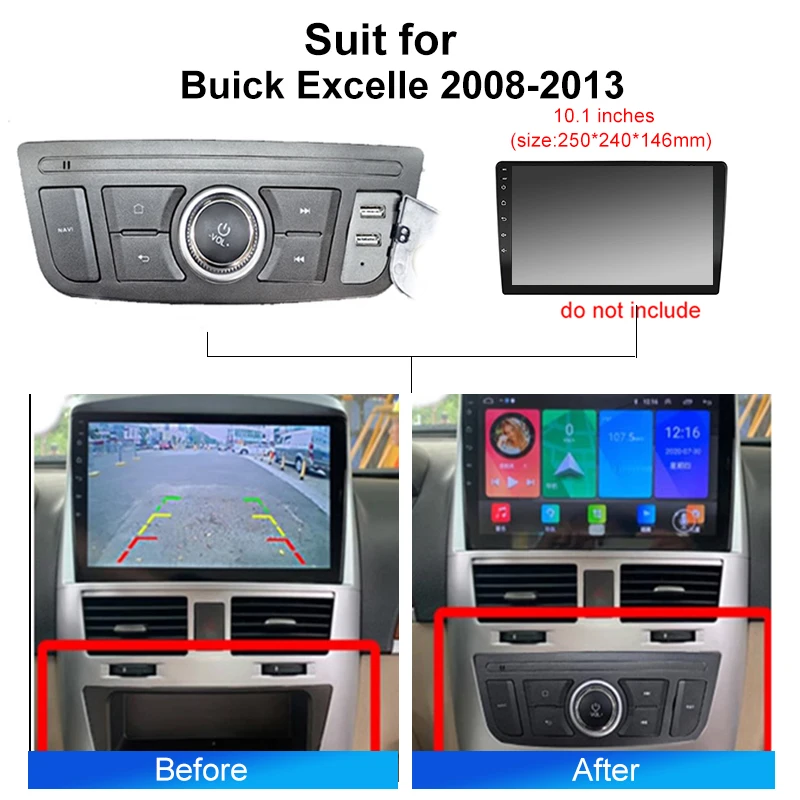 Air Conditioner Control Switch Panel AC Warm Air Heater Knob Ai Mount Kit wire harness cable For Buick Excelle 2008-213