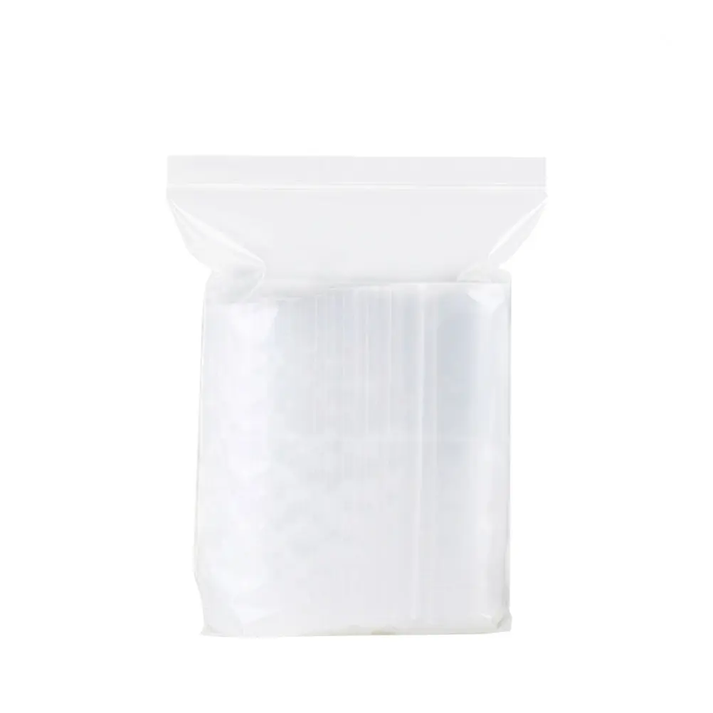 100Pieces 5x7cm Thick Heavy-Duty Clear Reusable Zipper Seal Bags Approved for Beads Buttons Coins Jewelry Storage