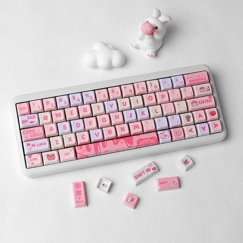 

133Key Strawberry Theme XDA Keycap PBT DyeSublimation Keycap for Switches