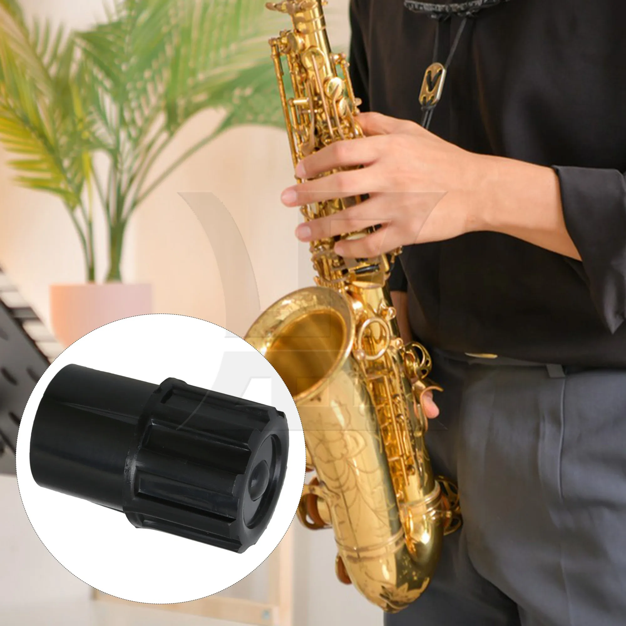 Yibuy Alto Sax End Plug Saxphone End Plug for Alto Saxophone Black Neck Plugs