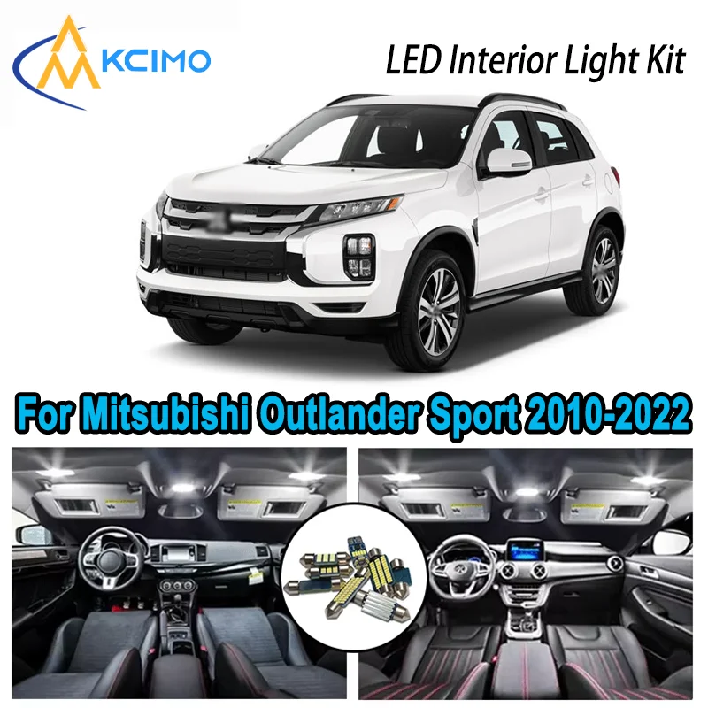 

For Mitsubishi Outlander Sport 2010-2022 2011 Premium Bright LED Interior Dome Map Trunk Light Kit Car Led Lamps Canbus No Error