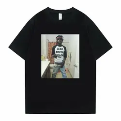 Rapper Chief Keef Lead Never Follow Leaders Funny Meme T-shirts Male Cotton Tshirt Men Women Hip Hop Casual Oversized T Shirt