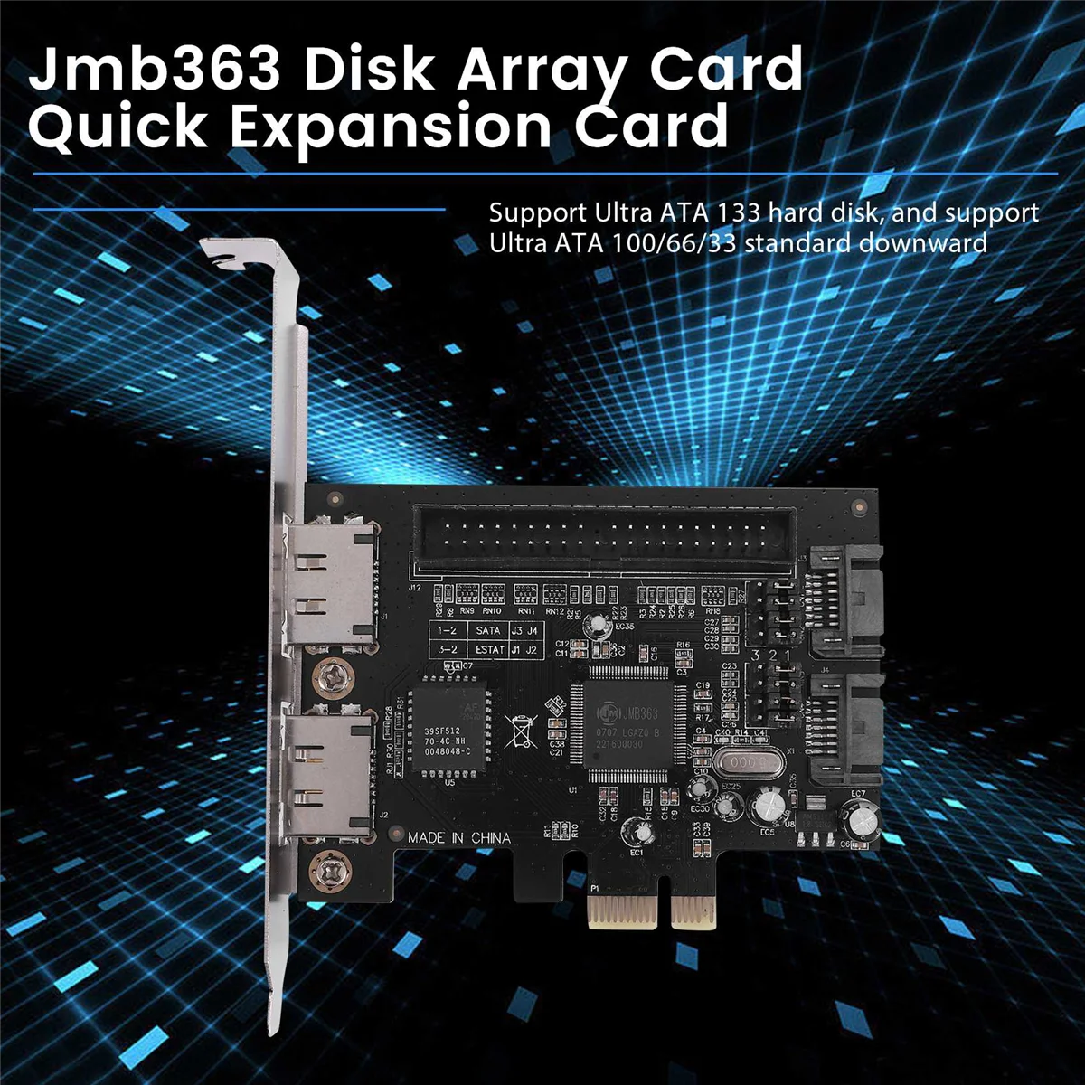 PCI to SATA Controller PCI to Ide PCI-E to 2Sata IDE Jmb363 Disk Array Card Express Expansion Card Adapter