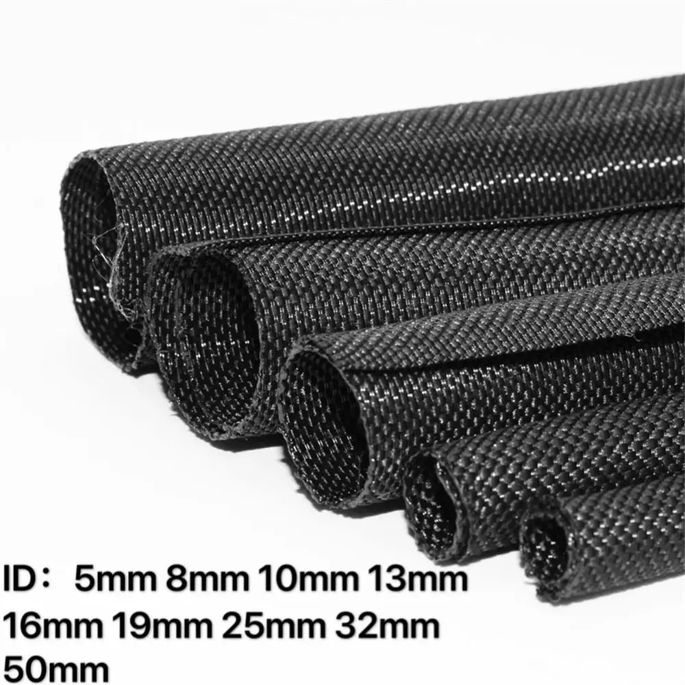 PET Auto Line Self Closing Power Line Sleeve Pipe Tube Wrap Cable Protecter Wrap Braided Cable Sleeve Tube Insulated Hose