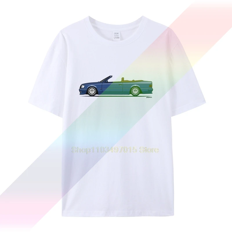 carlsson a124 w124 300e e class blue cabrio crisis on mars man's t-shirt car moto tee clothes