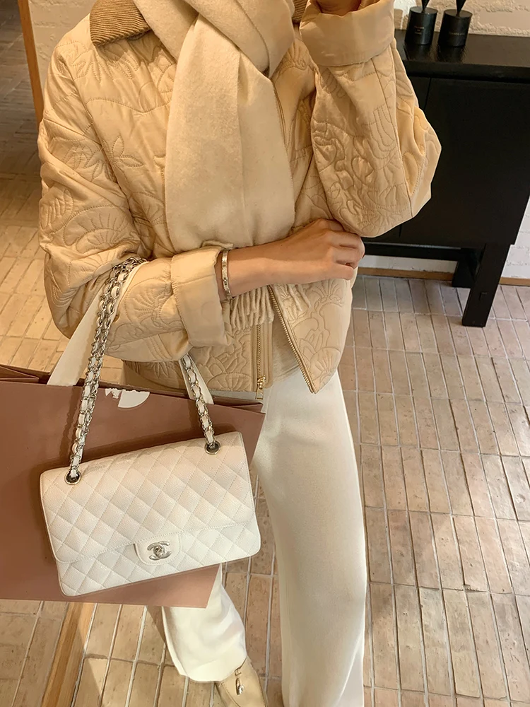 

Limited Edition Quali Tead Lenzing Women's Winter Coat Small Size Embroidered Alpaca Jaet Straight Cut Long Sve