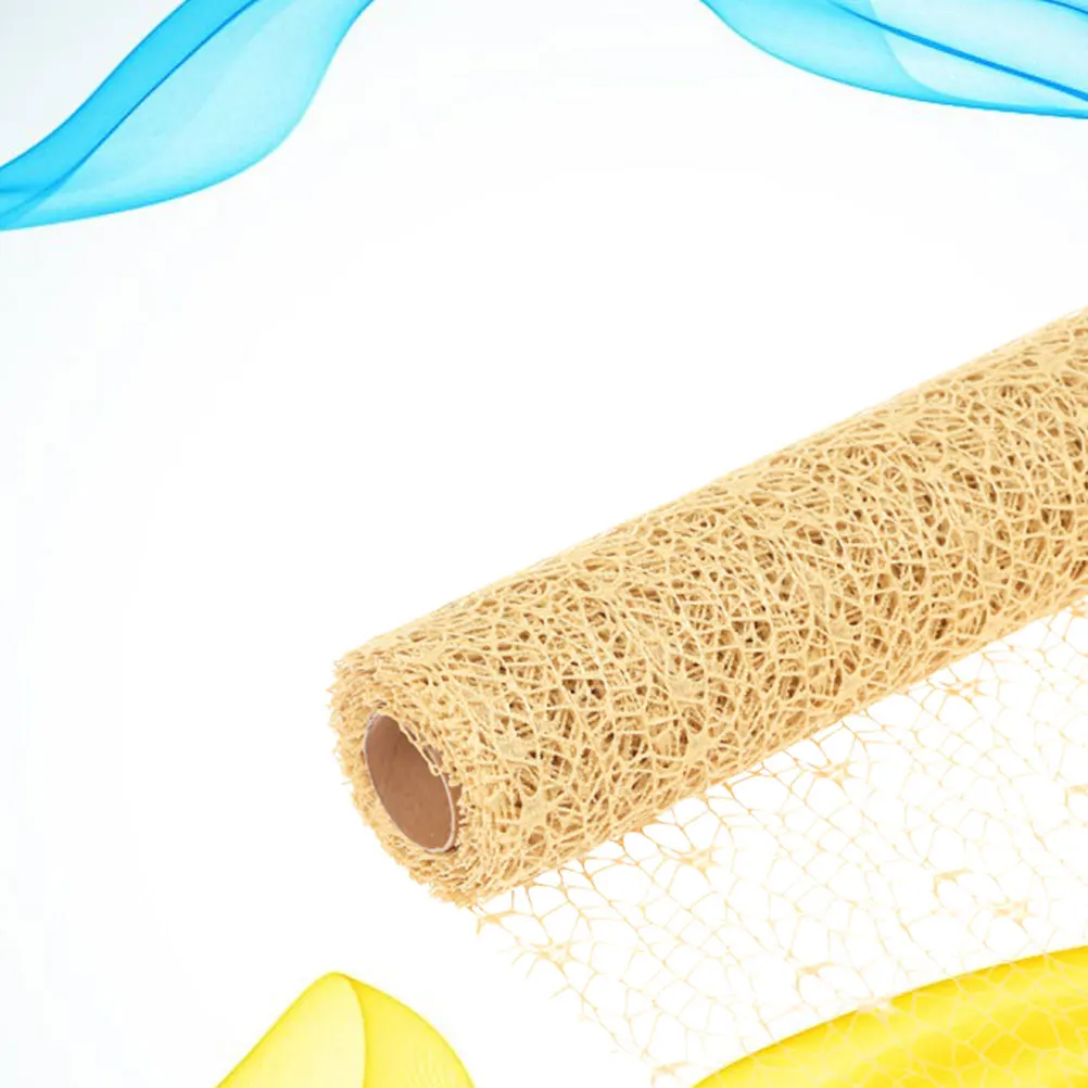 

Bright Color Jacquard Net DIY Gauze Roll Large Size Light Coffee Perfect for Wedding Birthday Gift Wrapping Craft Curtain