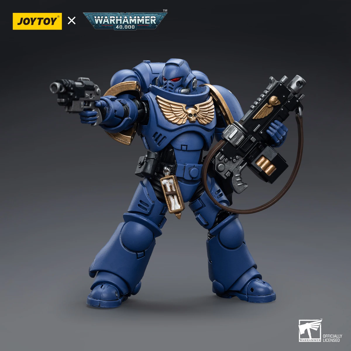 JOYTOY Warhammer 40K Actionfigur Ultramarines Intercessor 1/18 Anime Militärmodell Spielzeug