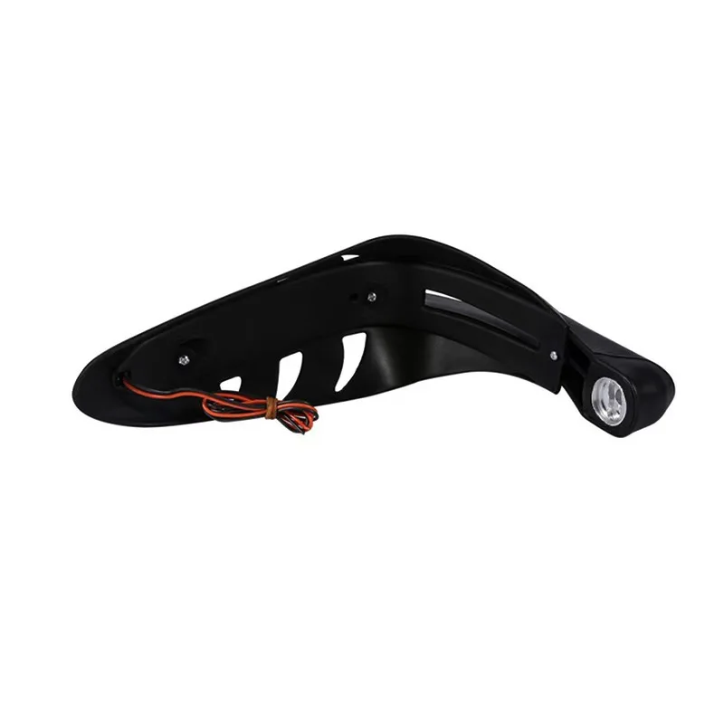 1 Pair Brake Lever Guard with LED Light HandGuard Hand shield Protector with Air guide holes for Motorcycle Scooter Moped