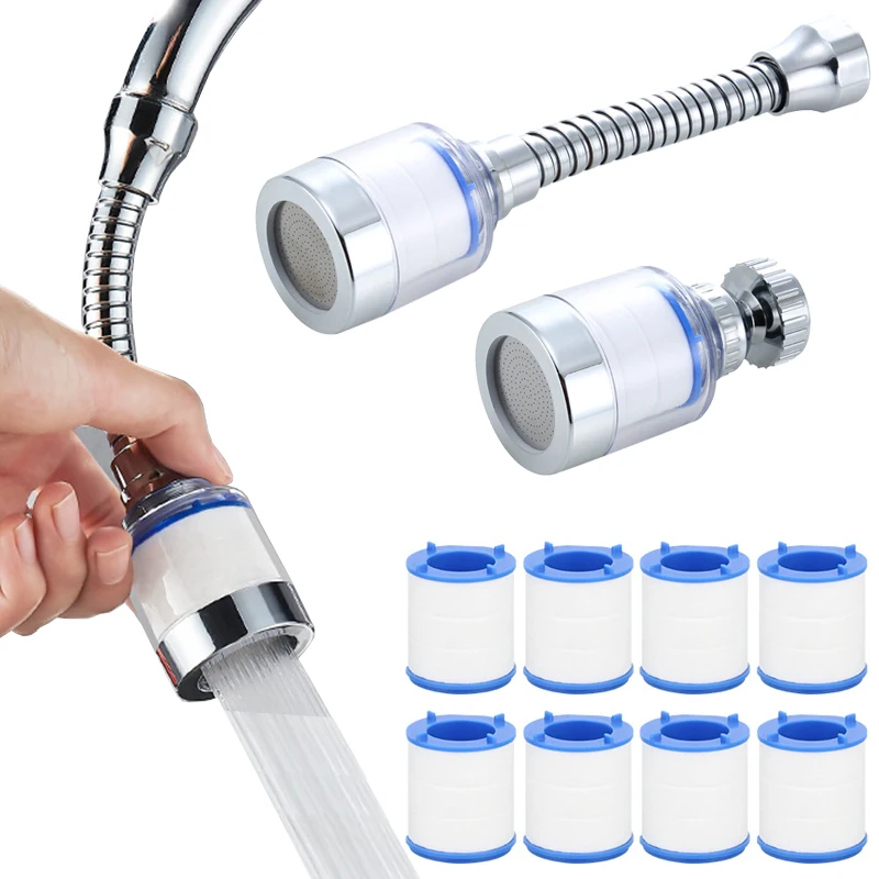 Faucet Water Filter for Kitchen Water Purification Filter Remove Chlorine Heavy Metals PP Cotton 360 Swivel Filtration Purifier