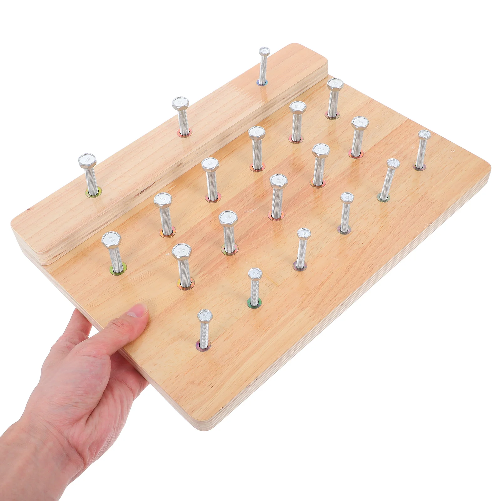 Tavola da allenamento per la riabilitazione del polso Peg per anziani Pannello forato per la coordinazione occhio-mano in legno occupazionale