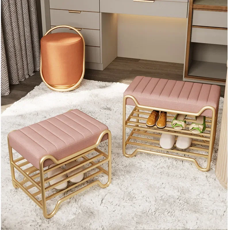 Nordic Modern Shoe Cabinet, Multilayer Structure, Soft Bag Cushion Bench, Stable Hallway Furniture, Elegant Organizer