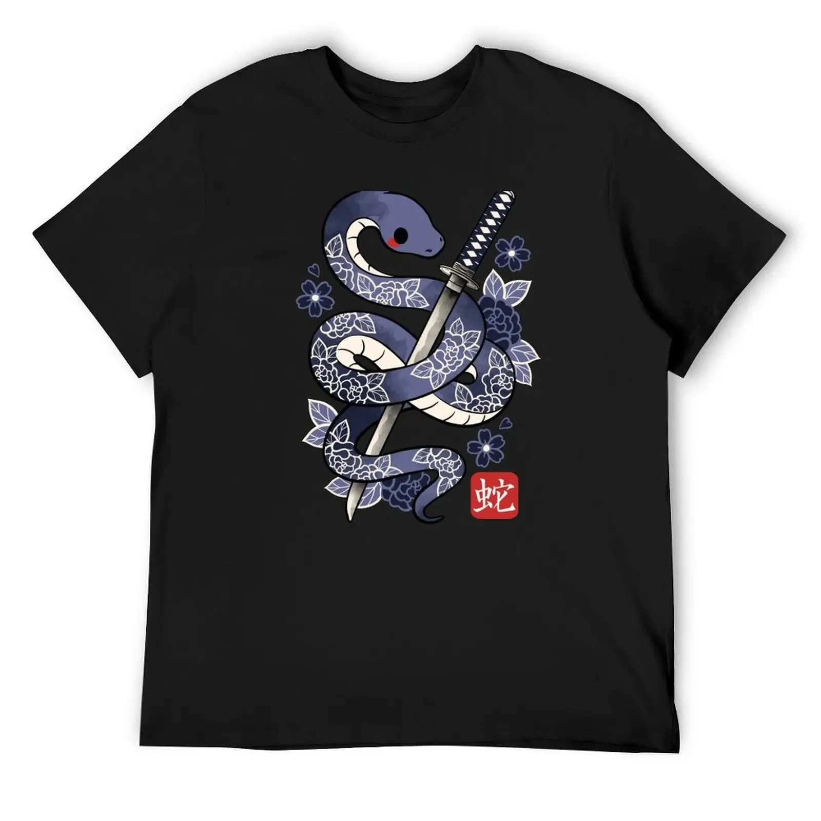 

japanese snake T-Shirt anime figures customizeds Men's cotton t-shirt