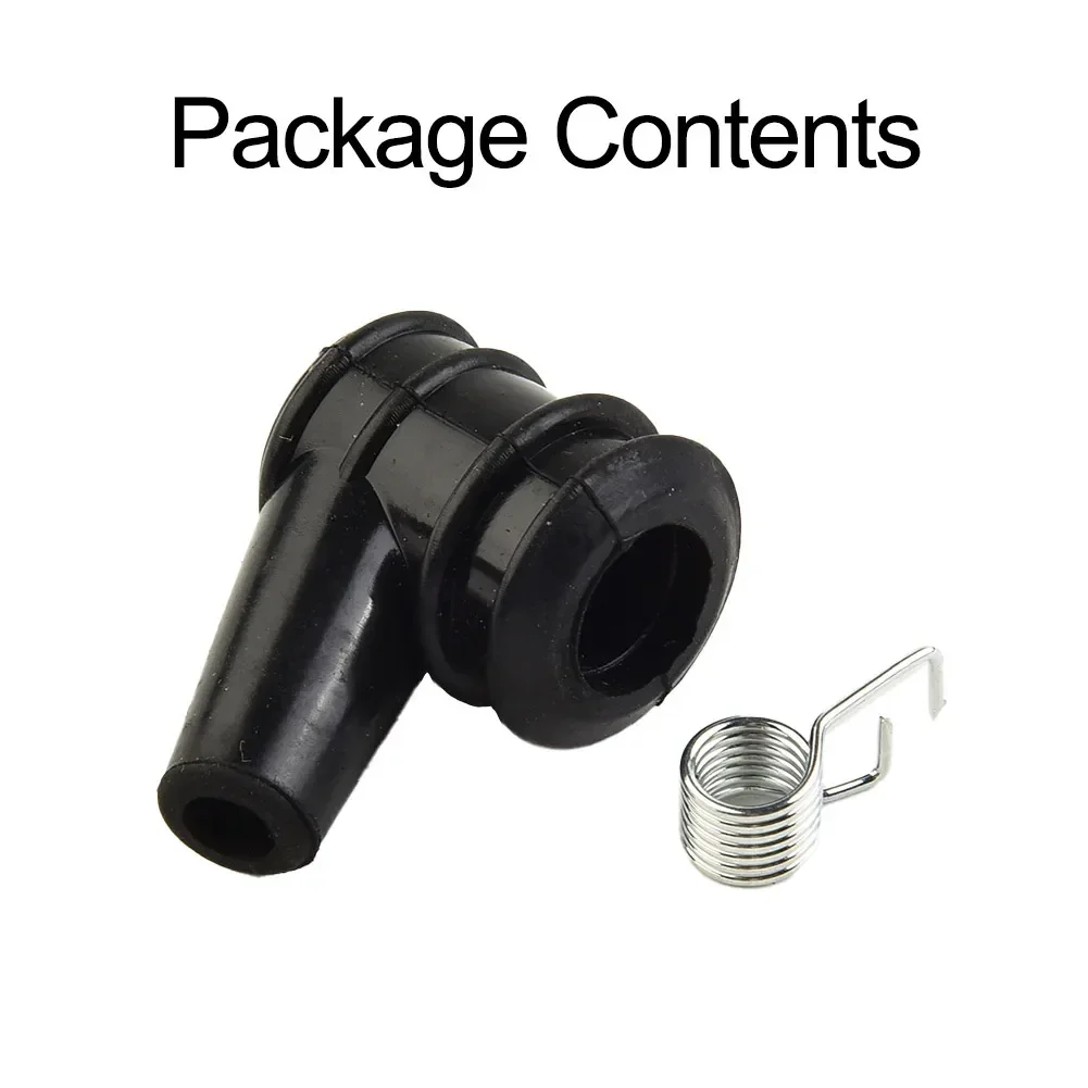 Universal Spark Plug Cap Rubber Ignition Coil Cap & Spring Replacment For /5mm HT Chainsaw Garden Tool Chainsaw Spare Parts/