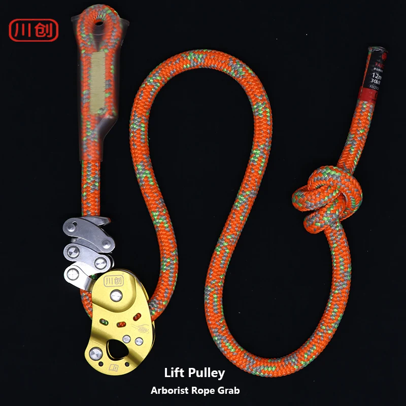 

Arborist Rope Grab Lift Pulley Working Height Safety Rigging Grasp tool Outdoor Exploring Rope Climber Rappelling Belay ascender