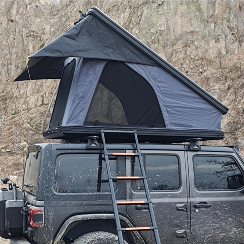 

Hot Selling HOTO Roof Box XL 4 Person Camping Tent Australia Campervan Aluminum Alloy Hard Top Adverti High Quality