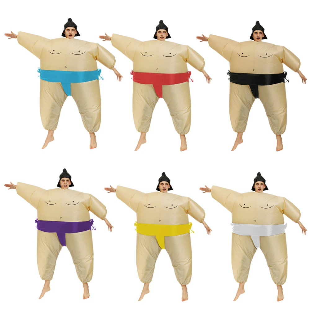 Costume de Sumo Gonflable pour Adultes, Costumes de ixde Cosplay d'Halloween, Carnaval, Barrage de Pourim, Déguisement Amusant pour Hommes et Femmes