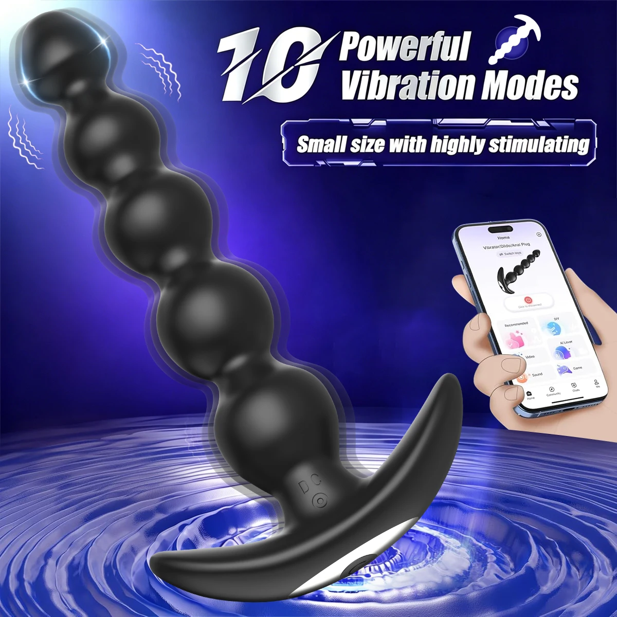 Wireless Remote Anal Plug 10 Vibration Mode Vibrator Prostate Massager APP Control Butt Plug Adult Sex Toys for Women Male Gay
