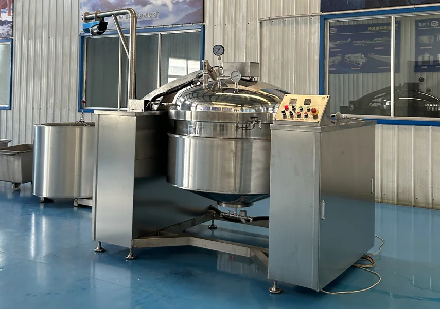 2024 Stainless Steel Commercial Auto Tilting Steam Pressure Cooker For Food Processing