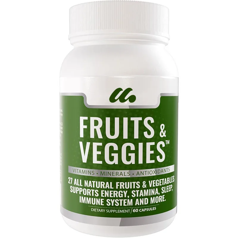 

Fruit and vegetable supplements -27 adult superfoods, fruit and vegetable vitamins -60 vegetarian fruit capsules