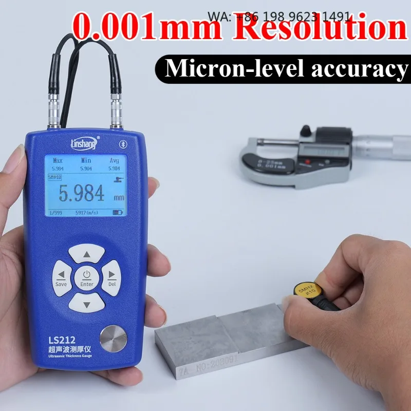 Multi Probe Replaceable Ultrasonic Thickness Measuring Tool Different Frequency Heads For Various Material Test Demand