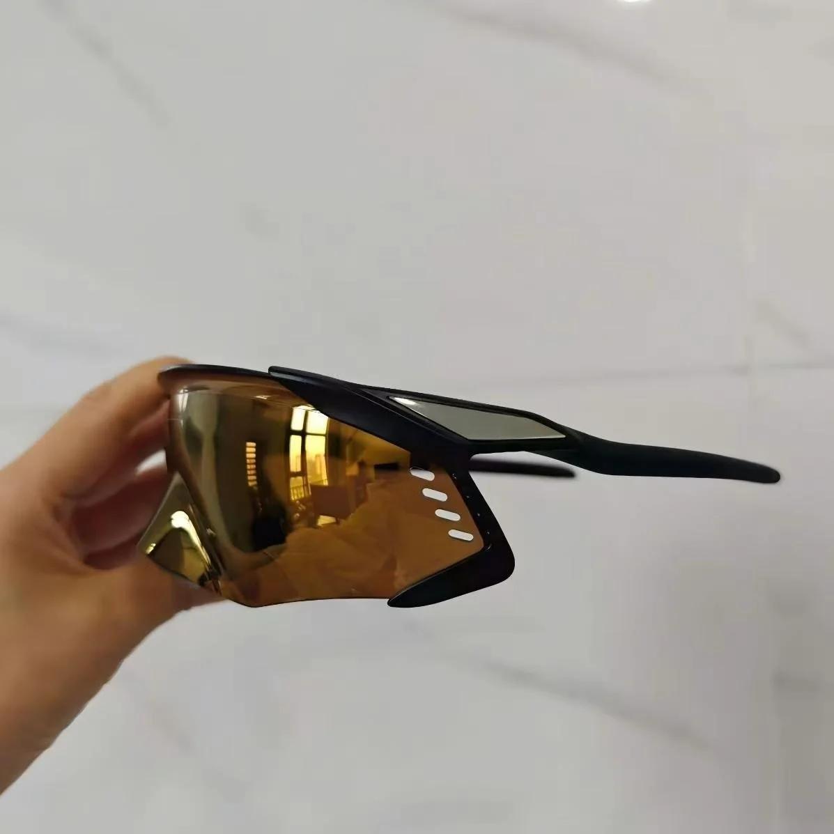 نظارات جديدة لركوب الدراجات على الطرق بإطار كبير للرجال والنساء، نظارات شمسية واقية من الأشعة فوق البنفسجية للرياضات الخارجية