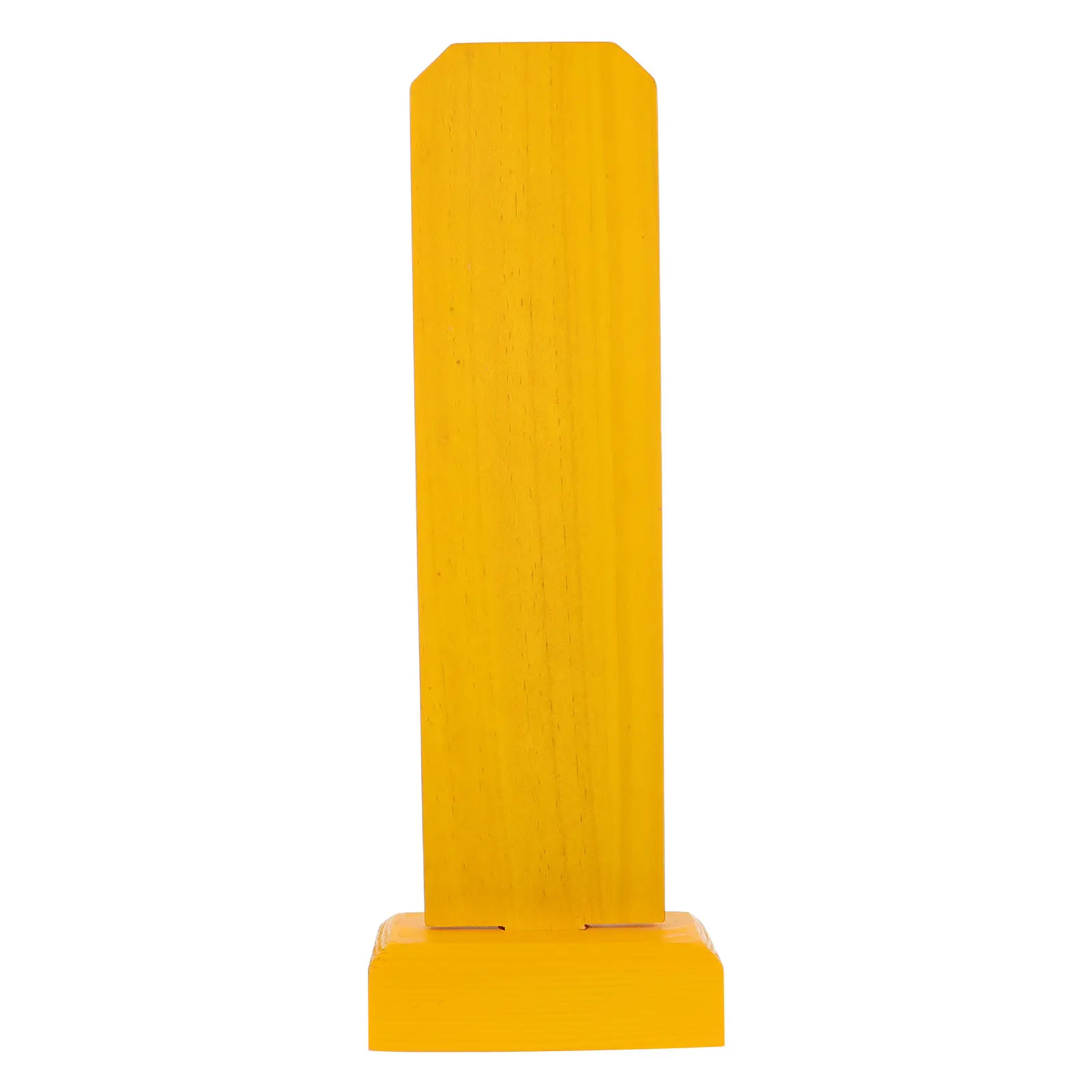 Yellow Solid Wood Ancestral Tablet Blank Memorial Frame for Temple Worship Shrine Table Offering Decor Worship Altar