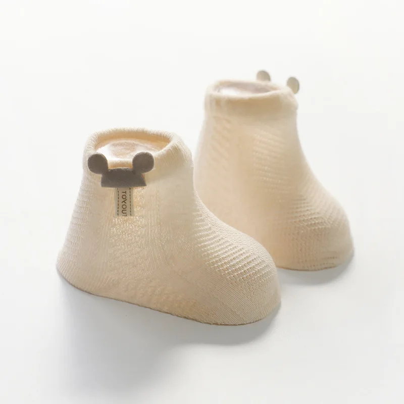 Calcetines para recién nacidos, calcetines tobilleros finos sin costuras de algodón para bebés de 0 a 6 meses, bonitos calcetines para primavera y otoño para niños y niñas ​